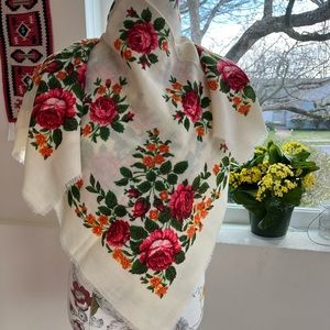 Wool Russia Pavlov Posad shawl scarf